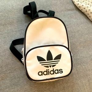 Adidas white mini backpack